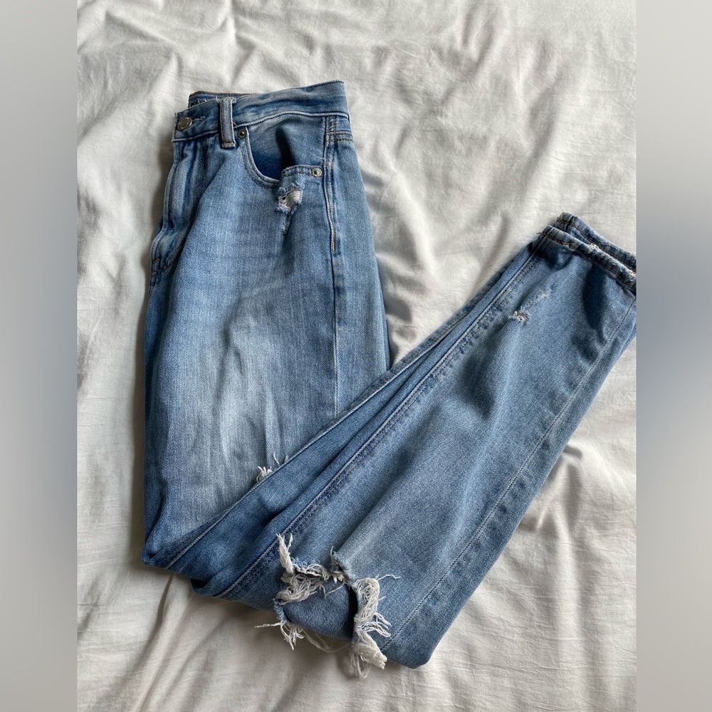 High-rise mom jeans